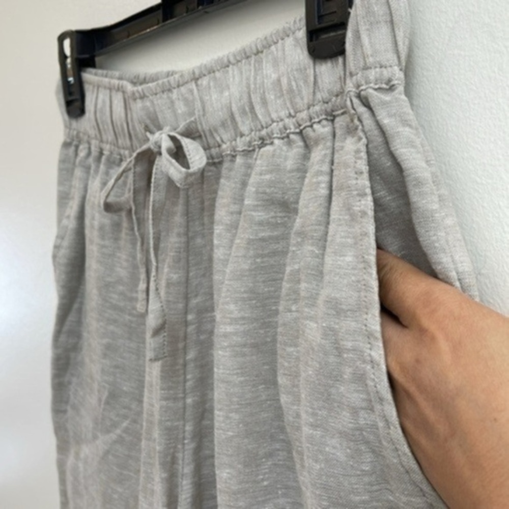 C&C California Gray wide leg linen/rayon/viscose pants size S color Gray - Picture 5 of 12